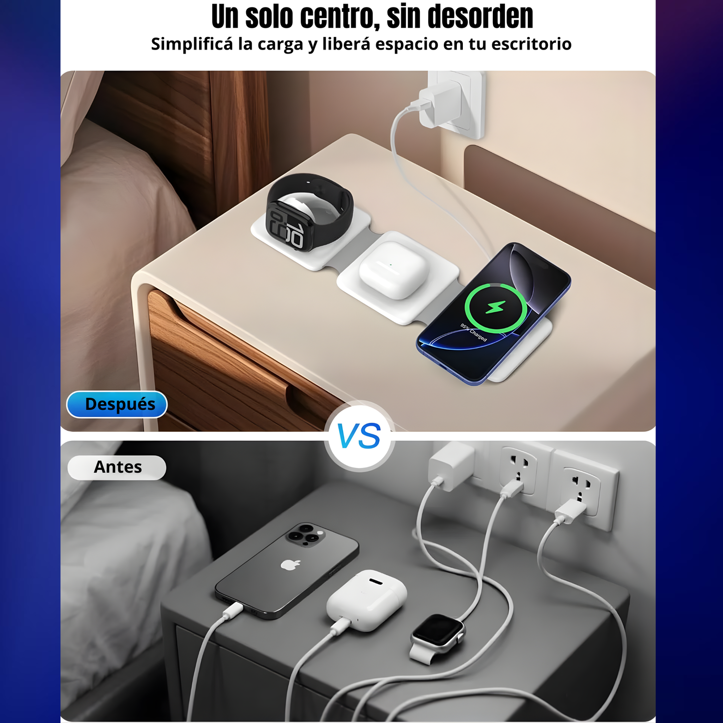 Magnetic Wireless Charger Compatible for Iphone: Fodable 3 in 1 Charging Station Compatible for 17 16 15 14 13 12 Pro Max plus & Airpod, Travel Essentials